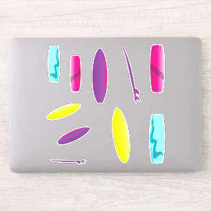 Adesivo Surfs Conselhos Coloridos Água Surfando Conjunto 