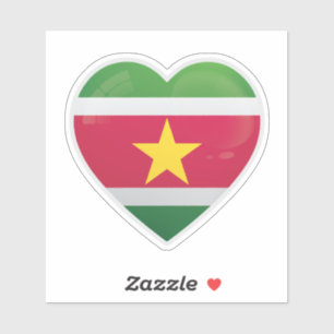 Adesivo Suriname Love Flag