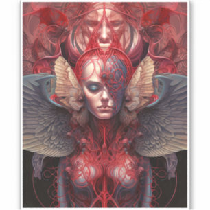 Adesivo Surreal Angel Trabalho de arte