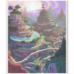 Adesivo Surreal Fantasy City in USA