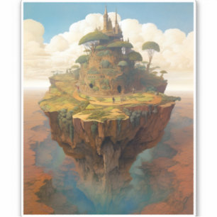Adesivo Surreal Island Landscape Fantasy Art