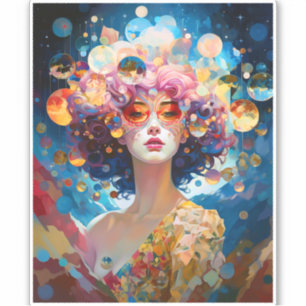 Adesivo Surreal Lady Fantasy Art
