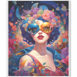 Adesivo Surreal Lady Fantasy Art