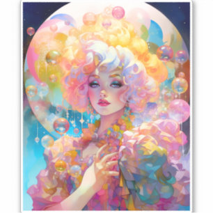 Adesivo Surreal Lady Fantasy Art