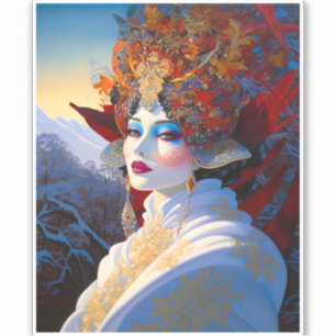 Adesivo Surreal Lady Fantasy Art