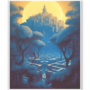 Adesivo Surreal Maze City