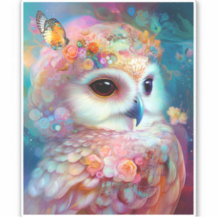 Adesivo Surreal Owl Fantasy Art
