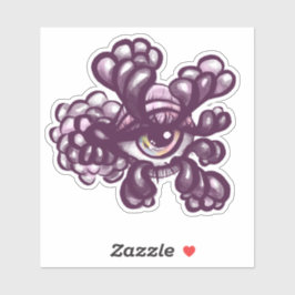 Adesivo Surreal Weirdcore Eye Artwork - Dreamy Pastel Pink