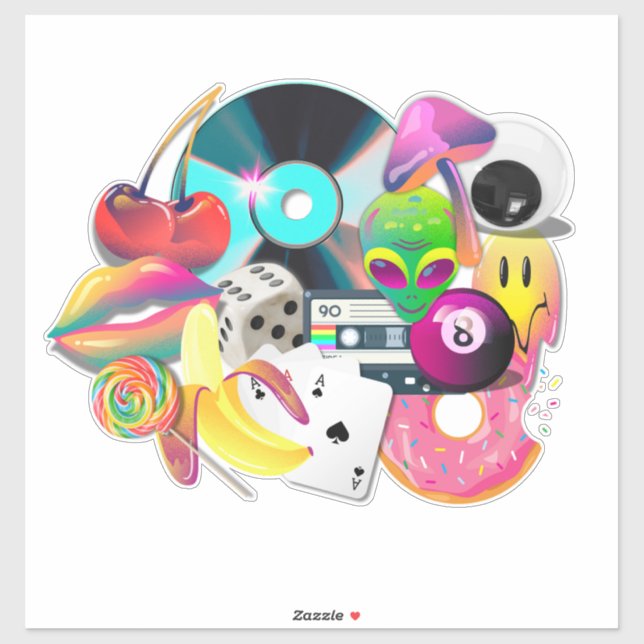 Adesivo Surrealismo a negrito (Folha)