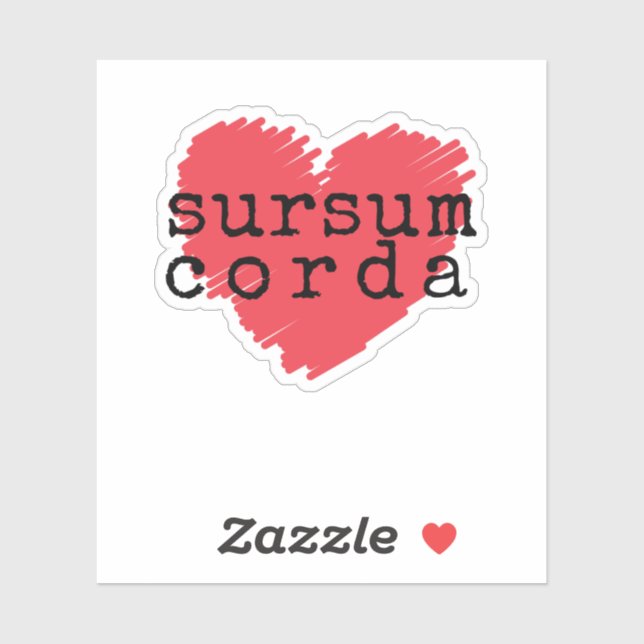 Adesivo Sursum Corda - Latim-Sticker (Folha)