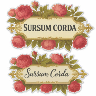 Adesivo Sursum Corda Vintage Rose Catholic