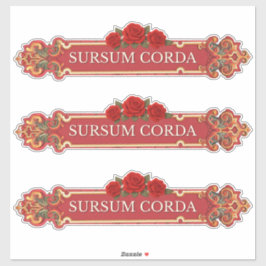 Adesivo Sursum Corda Vintage Rose Catholic 