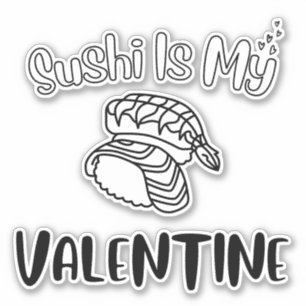Adesivo Sushi é meu Namorados, sushi
