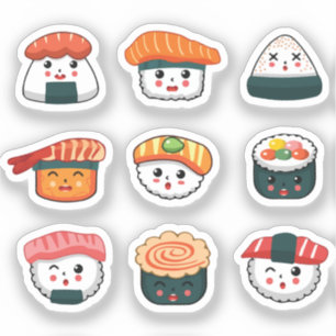 Adesivo Sushi Kawaii 