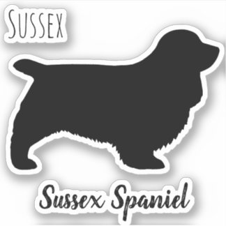 Adesivo Sussex Spaniel Silhouette Dog Break Vinil Sticker