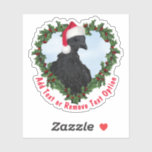 Adesivo Svart Hona Chicken Wreath Christmas<br><div class="desc">* Um pequeno pintinho de Natal, Ozzy, o Svart Hona, vestindo um lindo Chapéu de Papai Noel em uma coraçãozinha de férias em forma de coração. * Várias opções de tamanho e escolha matemática brilhante ou transparente! * Adicione seu texto, nome da família, evento, ano ou mensagem curta ou remova...</div>