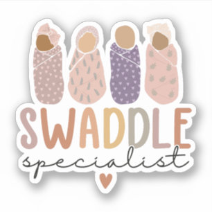 Adesivo Swaddle Especialista em L&D NICU Menino Mãe