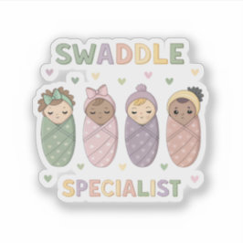 Adesivo Swaddle Specialist Cute Baby Illustration