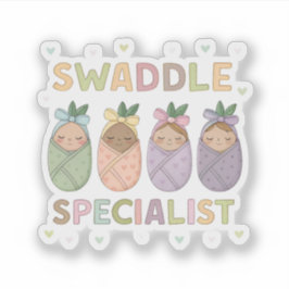 Adesivo Swaddle Specialist Pastel Baby Illustration