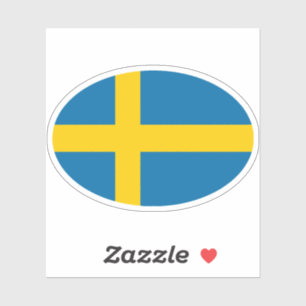 Adesivo Sweden Flag Oval