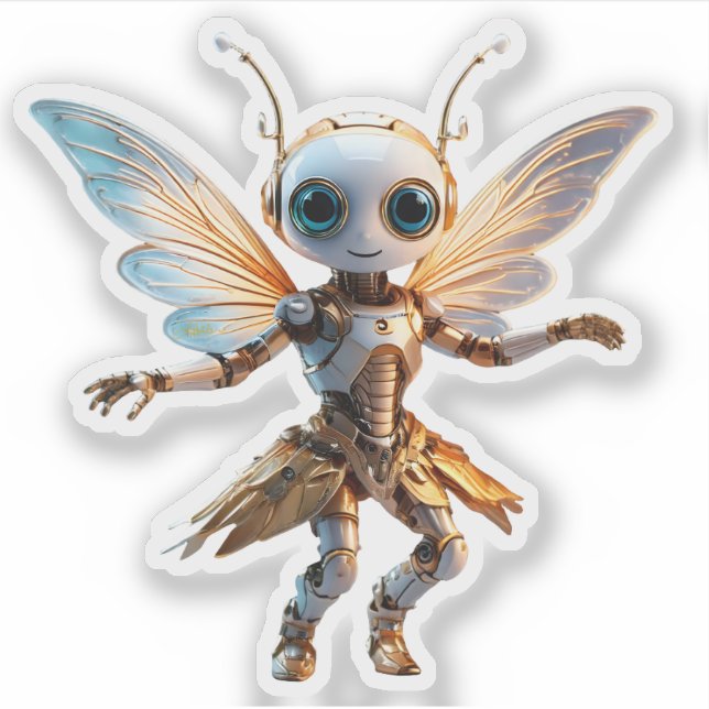 Adesivo Sweet Ant Girl Dancing Robot Pixie (Frente)