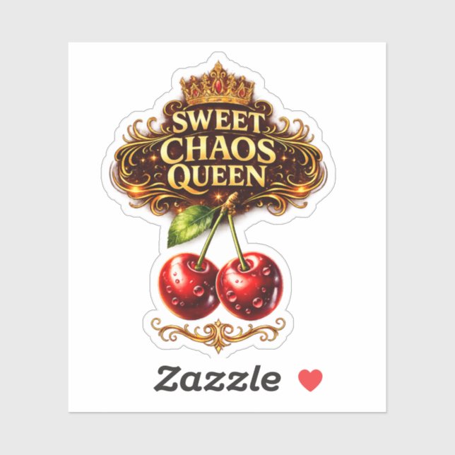 Adesivo Sweet Chaos Queen Cherry Sticker (Folha)