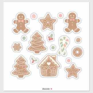 Adesivo Sweet & Cozy Gingerbread Cookies Pattern: Aestheti
