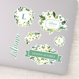Adesivo Sweet Greenery Monograma Floral