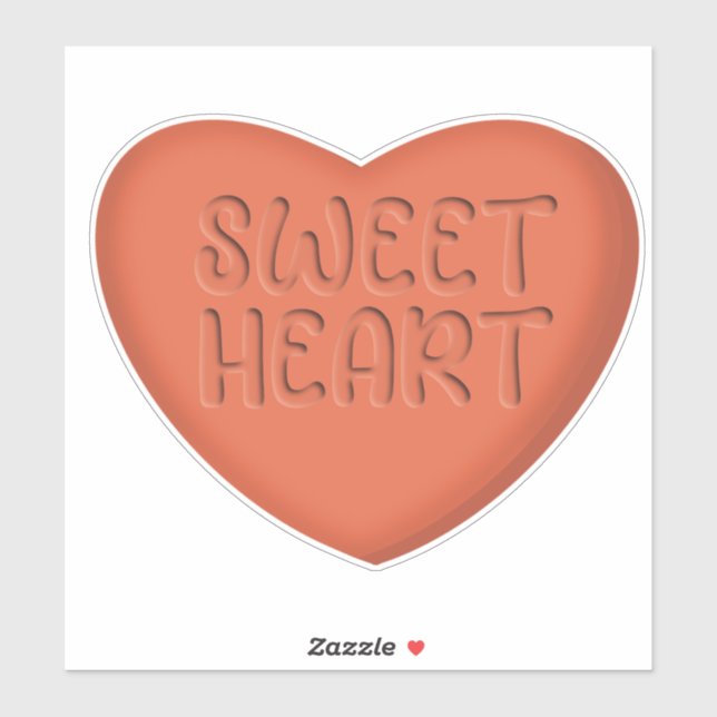 Adesivo Sweetheart Orange Candy Heart Magnet (Folha)