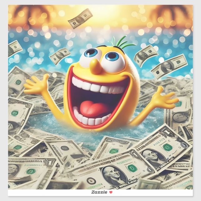 Adesivo swimming in money (Folha)