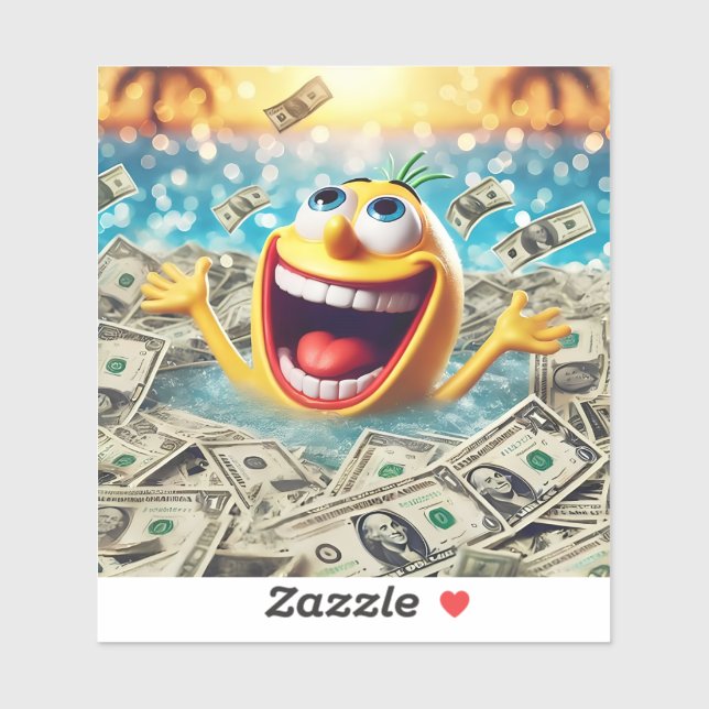 Adesivo swimming in money (Folha)