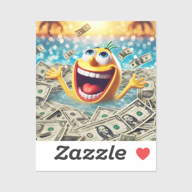 Adesivo swimming in money (Folha)