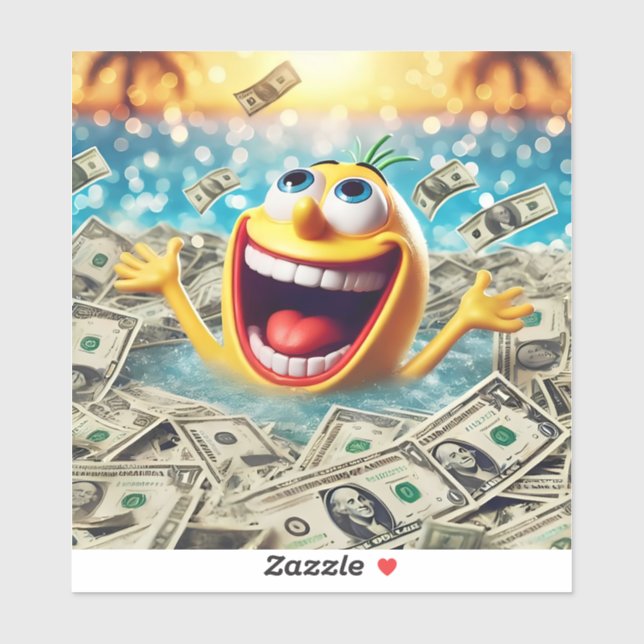 Adesivo swimming in money (Folha)