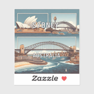 Adesivo Sydney Austrália vinil de 3 polegadas