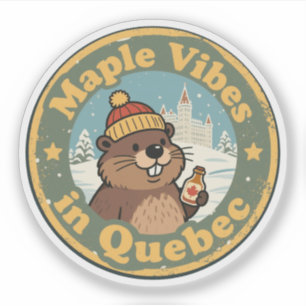 Adesivo Syrup Maple do Quebec Retro