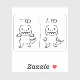 Adesivo T-Pose T-Rex Sketch