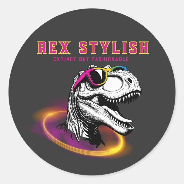 Adesivo T-Rex Fashion (Frente)