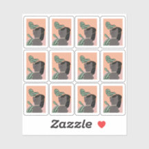 Tabby Gato Engraçado Ver Plantas Quadro