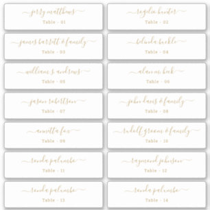 Adesivo Tabela Nomes de Convidado do Cartão Local de Casam