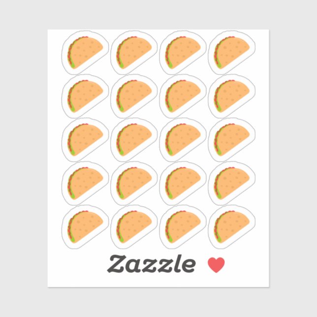 Adesivo Taco Night Mexicano Fast Comida Menu Planner (Folha)