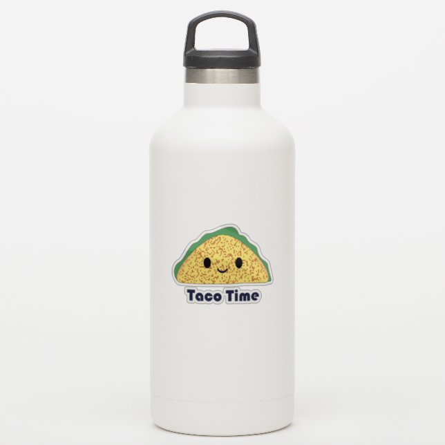 Adesivo Taco Time Cute Kawaii Taco (Garrafa d'água)
