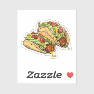 Adesivo Tacos de desenho animado