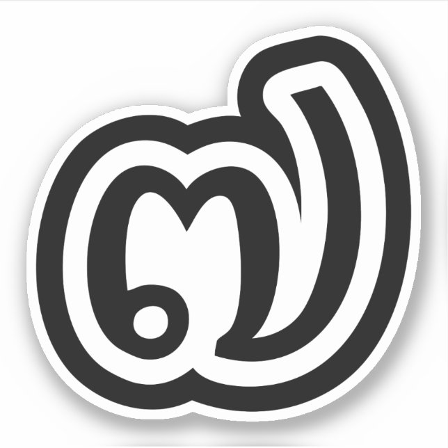 Adesivo Tailândia Número 7 / Sete / ๗ (Jed/Chet) Tailandês (Frente)