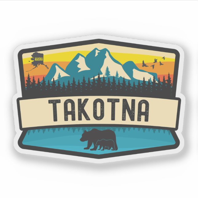 Adesivo Takotna, Alasca (Frente)