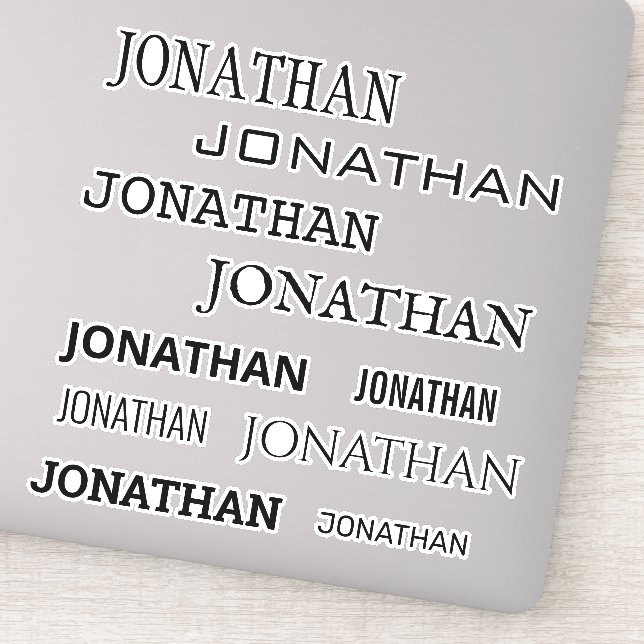 Adesivo Tamanhos de Nomes Personalizados Monograma Laptop  (Detalhe)