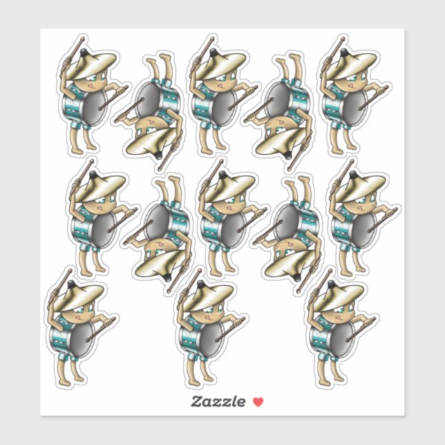 Adesivo Tambores (Folha)