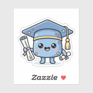 Adesivo Tampa de Graduação Kawaii Diploma Fofo Turma de 20