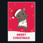 Adesivo Tapir Christmas Tapire Winter Animals Sticker<br><div class="desc">The tapir for Christmas with fairy lights. Funny animals with gifts and snow for the holidays. Also funny for Christmas in July. Tapirs are cute animals and perfect for Christmas.</div>
