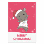 Adesivo Tapir Christmas Tapire Winter Animals Sticker<br><div class="desc">The tapir for Christmas with fairy lights. Funny animals with gifts and snow for the holidays. Also funny for Christmas in July. Tapirs are cute animals and perfect for Christmas.</div>