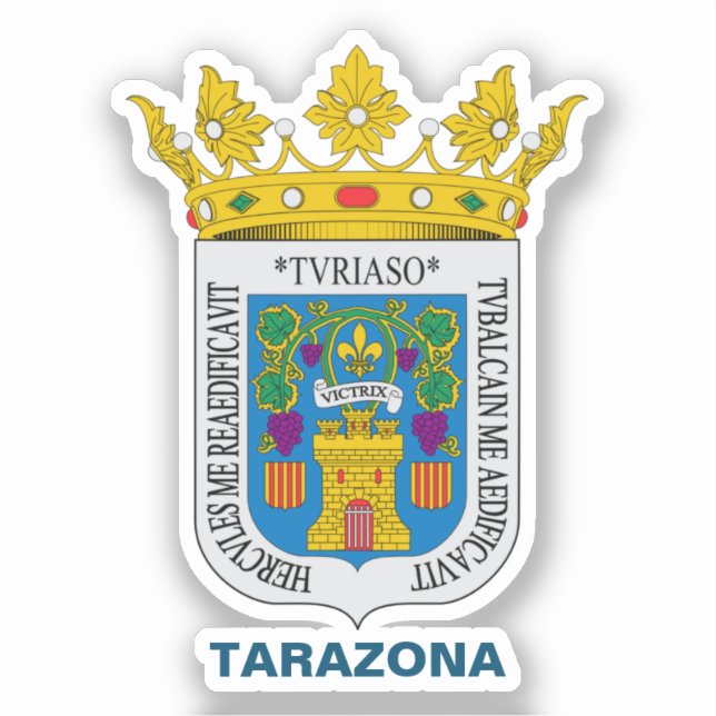 Adesivo Tarazona (Aragão, Espanha), casaco de armas (Frente)